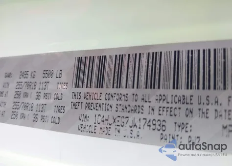 2018 Jeep Wrangler Unlimited Sahara 4X4 from USA, damaged, VIN 1C4HJXEG7JW174936